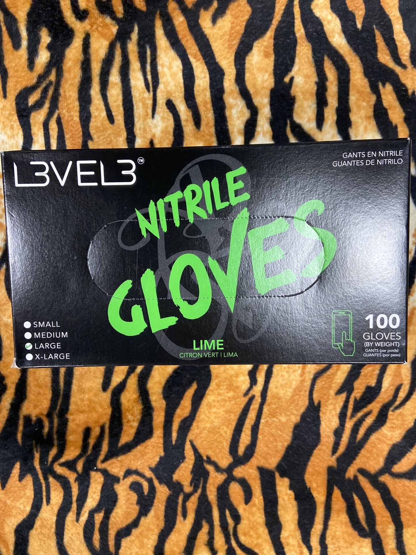 Level 3 Nitrile Gloves Lime Green