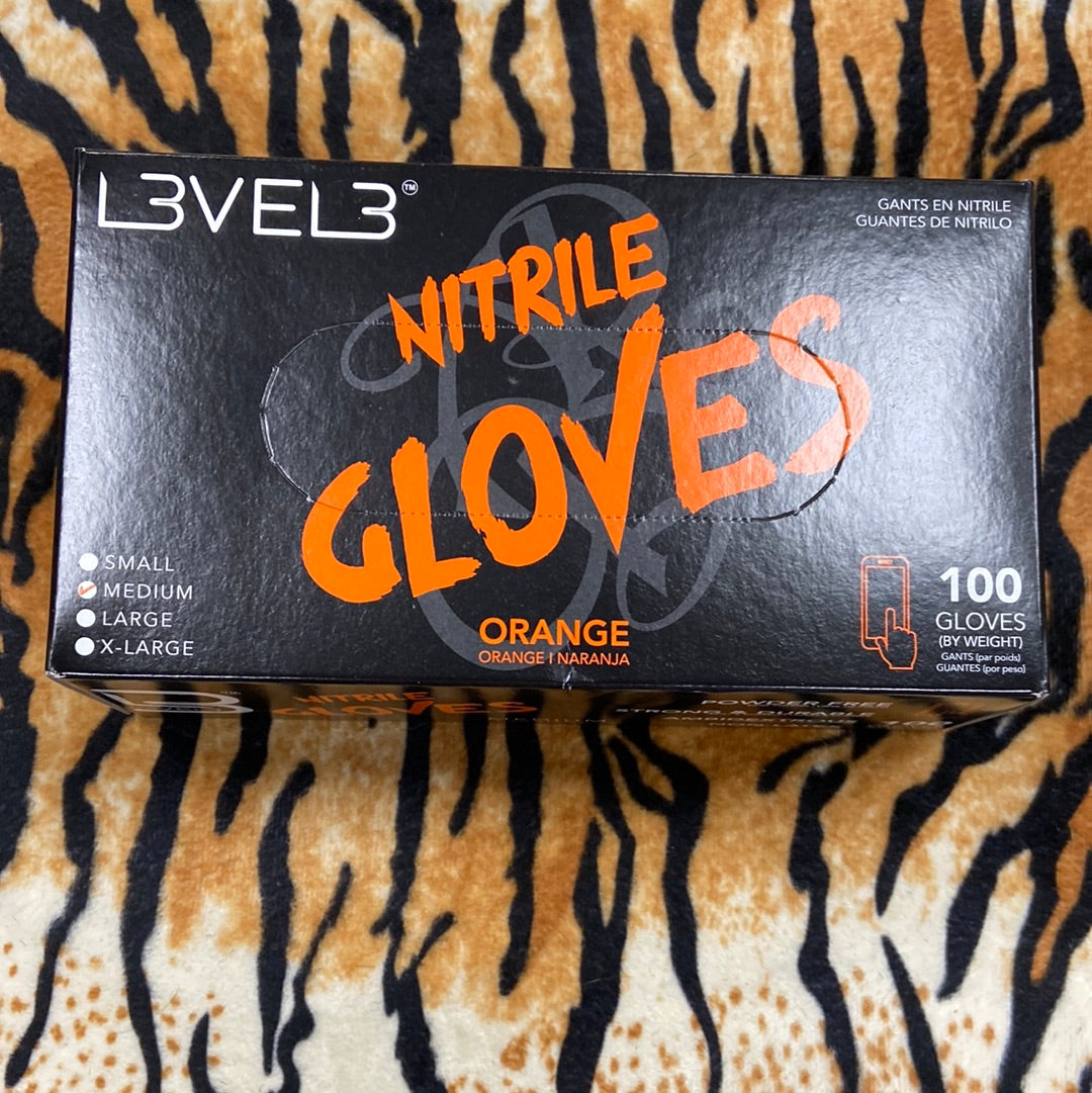 Level 3 Nitrile Gloves (Orange)